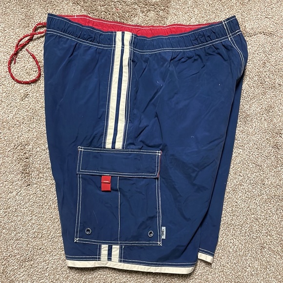 Navy Mesh-lined Swim Trunks - Picture 6 of 7